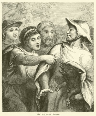 Den "lille levende gris" afsløret (gravering) af English School