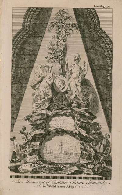 Kaptajn James Cornwalls monument af English School