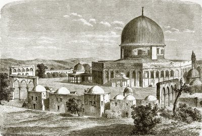 Moskeen i Omar - stedet for templet i Jerusalem af English School
