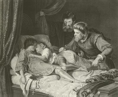 The murder of the Princes in the Tower  af English School