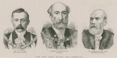 Der neue Lord Mayor und die Sheriffs: Alderman Sir Henry Isaacs, Lord Mayor von English School