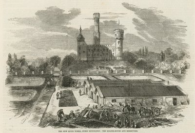 Det nye flodværk, Stoke Newington: Maskinhuset og reservoirerne af English School