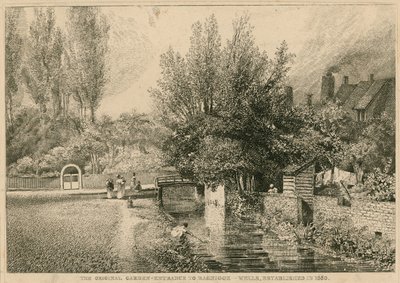 Den oprindelige haveindgang til Bagnigge Wells, etableret i 1680 af English School