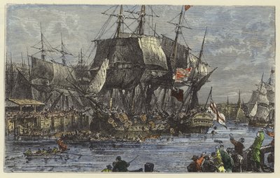 Befolkningen i Boston kaster teen over bord af English School