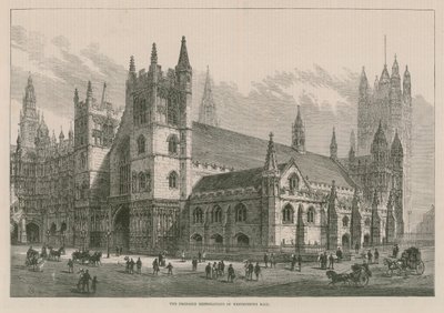 Den foreslåede restaurering af Westminster Hall af English School