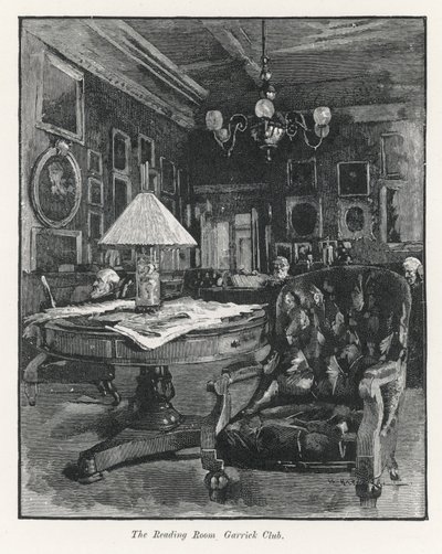 Læsesalen i Garrick Club af English School