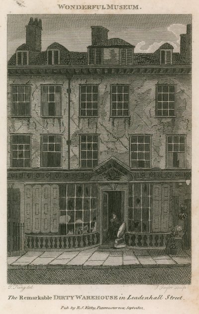 Det bemærkelsesværdige beskidte lager i Leadenhall Street, London af English School