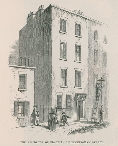 John Flaxmans bolig i Buckingham Street af English School