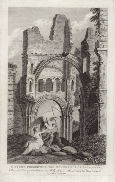 Seitenansicht von Lindisfarne von English School