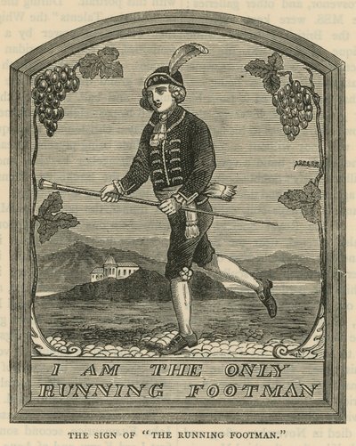 Tegnet på The Running Footman af English School