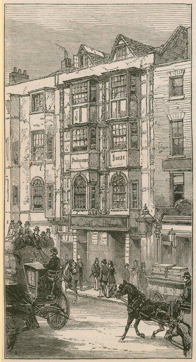 Det såkaldte Shakespeares House i Aldersgate Street af English School