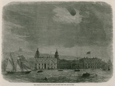 Solformørkelsen set fra Isle of Dogs af English School