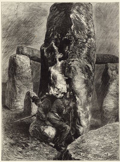 De efterslidende ved Stonehenge af English School