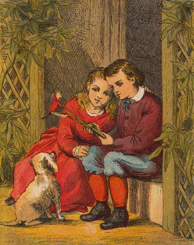 Legetøjsaben (farvelitografi) af English School