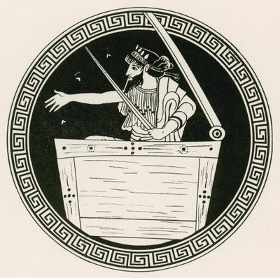 Thoas i brystet (gravering) af English School