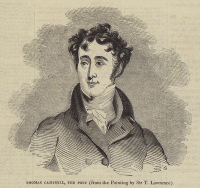 Thomas Campbell, digteren (gravering) af English School