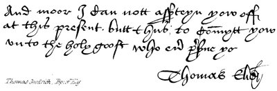 Thomas Goodrich, Bp: af Ely af English School