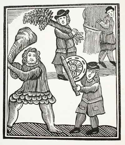 Thomas Hickathrift, illustration fra Chap-books of the Eighteenth Century af John Ashton, pub. 1882 af English School