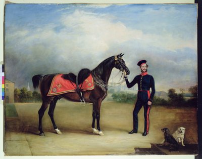 Thomas Oliver Gascoigne fra Royal Horse Guards (olie på lærred) af English School