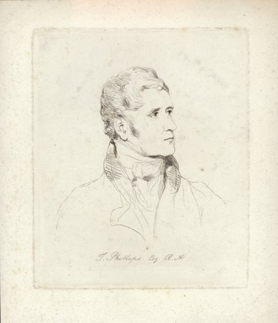 Thomas Phillips, engelsk portræt- og motivmaler. Radering af Mary Dawson Turner af English School