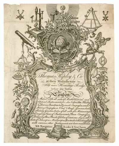Thomas Ripley & Co, handelskort af English School