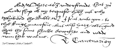 Thomas Cranmer, (Arch of Canterbury) af English School