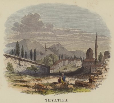 Thyatira (farvet gravering) af English School