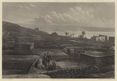 Tiberias og Genesaret Sø (gravering) af English School