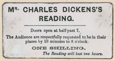 Billet til en Charles Dickens-læsning af English School