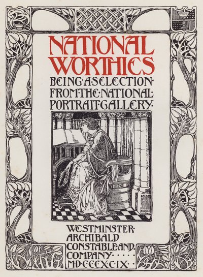 Titelsideillustration for National Worthies er et udvalg fra National Portrait Gallery af English School