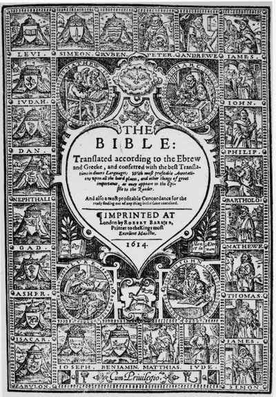 Titelside for den engelske oversættelse af Geneva Bible, 1614 af English School
