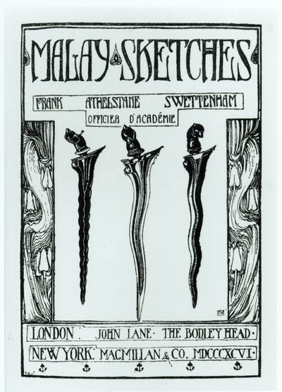 Titelside af malaysiske skitser af Frank Athelstane Swettenham, udgivet 1896 af English School