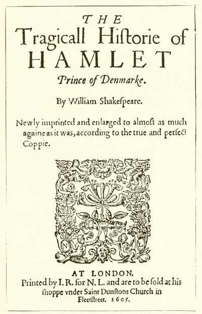 Titelside til Shakespeares Hamlet af English School
