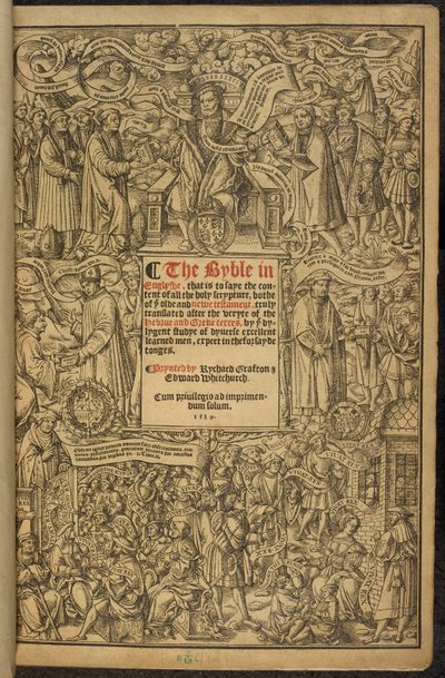 Titelblad til Den Store Bibel, nogle gange kendt som 