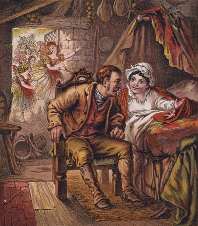 Tom Thumb (farvelitografi) af English School