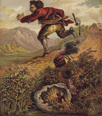Tom Thumb (farvelitografi) af English School