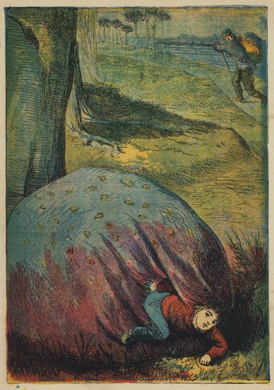 Tom Thumb og Tinker (farvelitografi) af English School