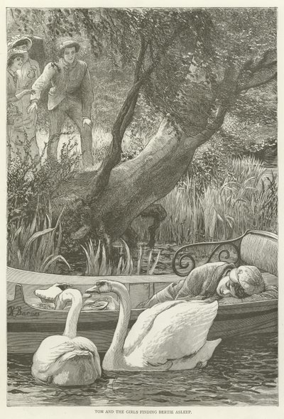 Tom and the girls finding Bertie asleep  af English School