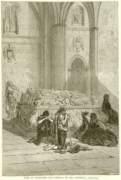 Ferdinand og Isabellas grav i katedralen, Granada af English School