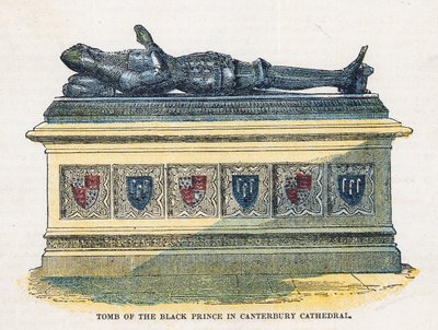 Den Sorte Prinss grav i Canterbury Cathedral af English School