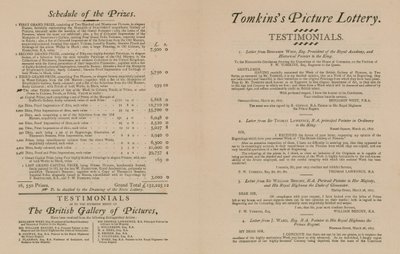 Tomkinss Billedlotteri fra British Gallery of Pictures af English School