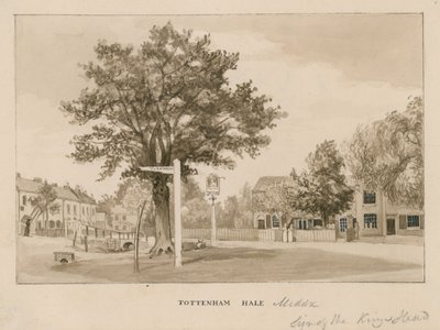Tottenham Hale, London (wc på papir) af English School