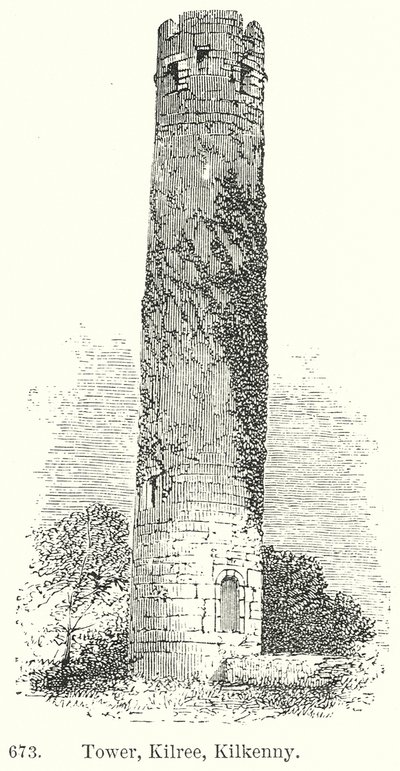 Tårn, Kilree, Kilkenny (gravering) af English School