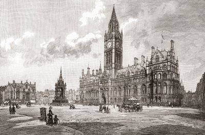 Town Hall, Albert Square, Manchester, fra 