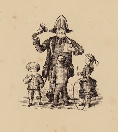 Byudråber og børn (litografi) af English School