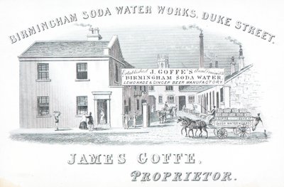 Handelskort, Birmingham Soda Water Works af English School