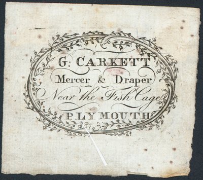 Handelskort, G Carkett af English School