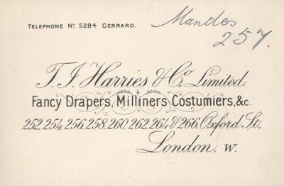Handelskort, T J Harries & Company Limited af English School