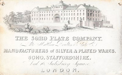 Handelskort, The Soho Plate Company af English School