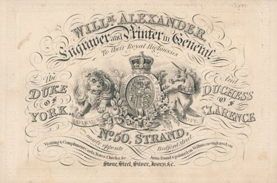 Handelskort, William Alexander af English School